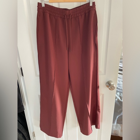 Athleta Endeavor High Rise Rust Wide-Leg Women's Pants Size Medium - Picture 3 of 5
